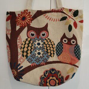 Owl Cotton Tote Bag